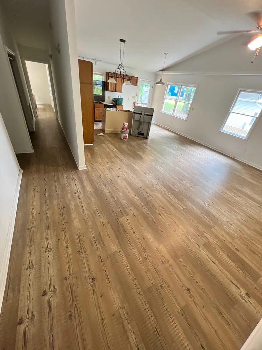 Triangle Flooring - Open concept wood flooring install