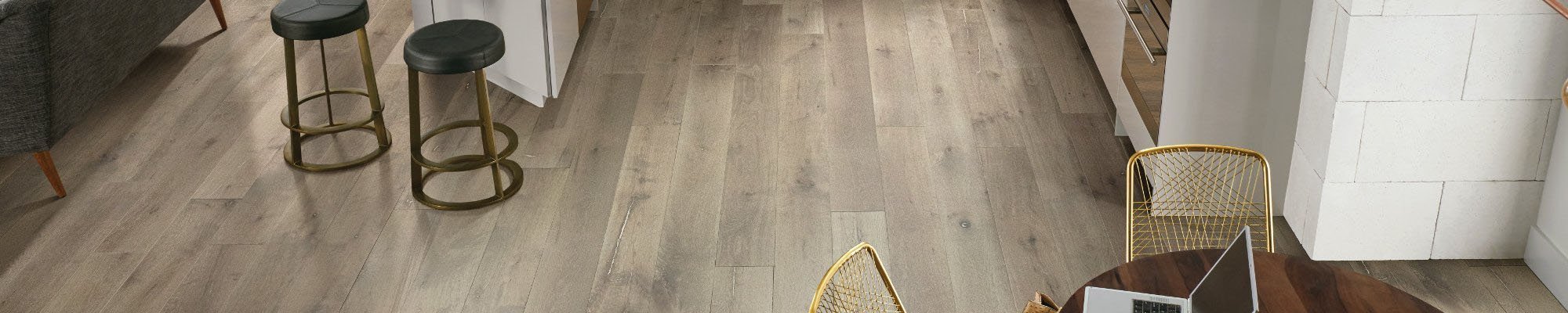 Kitchen dining area with hardwood flooring from Triangle Flooring Center in Carrboro, North Carolina