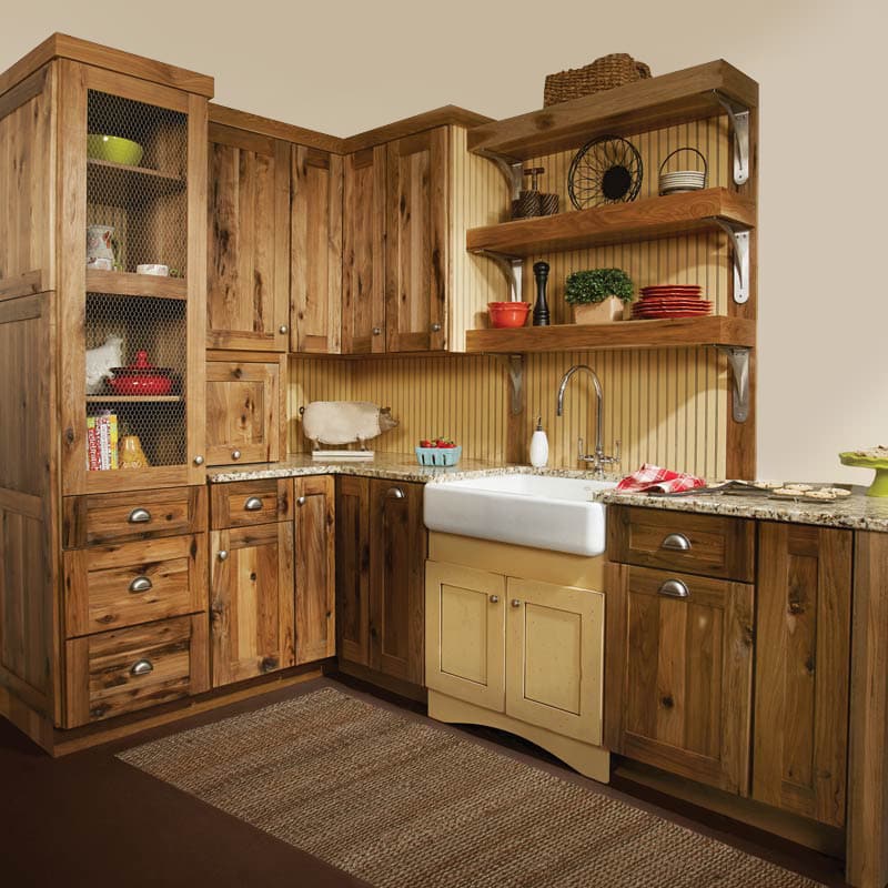 Hardwood in triangle kitchen