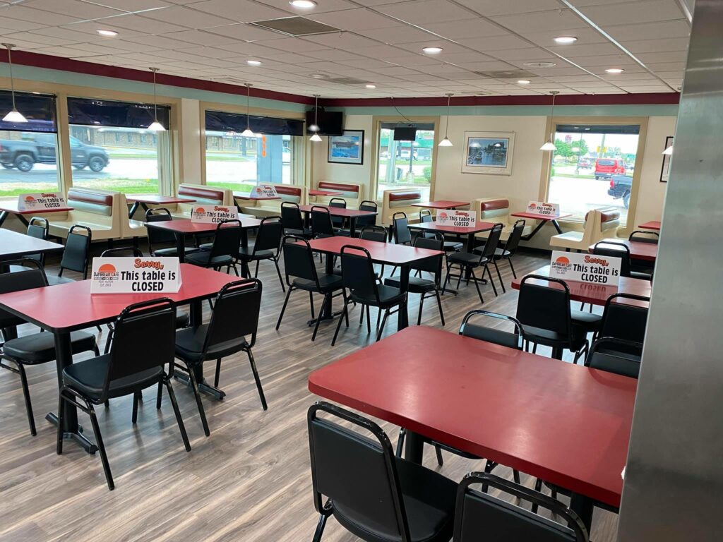 Cafe flooring installation